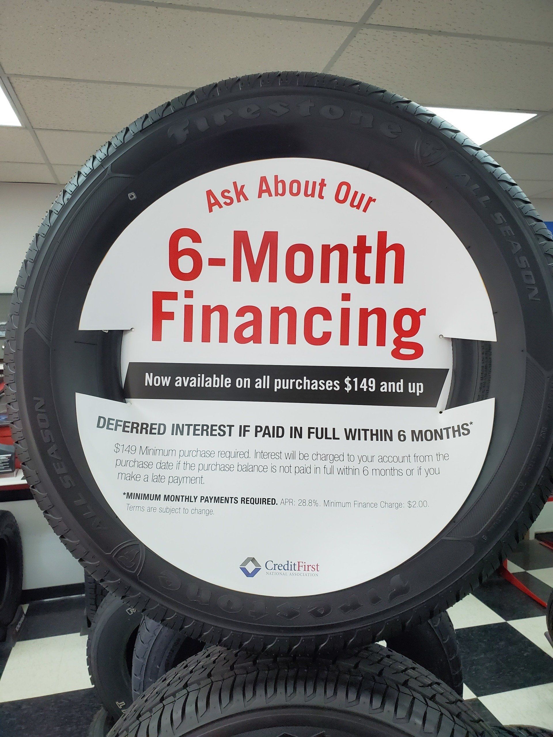 Tire - 6-Month Financing
