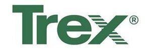 Trex logo in green with a slanted 
