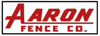 Logo for Aaron Fence Co. featuring the name 