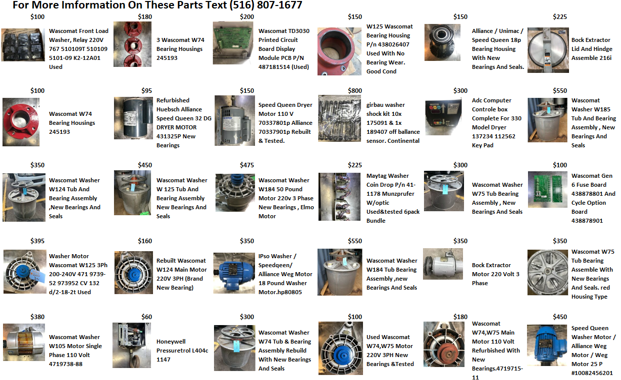 Used appliance parts
