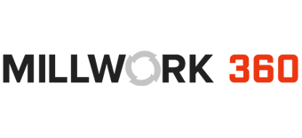 Millwork 360 logo in black and orange text on a white background