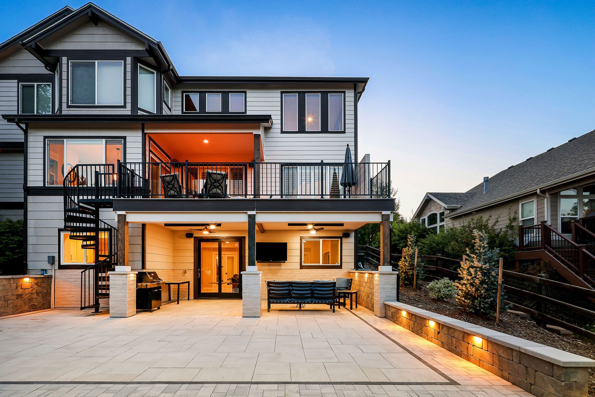 backyard of a 3-storey house