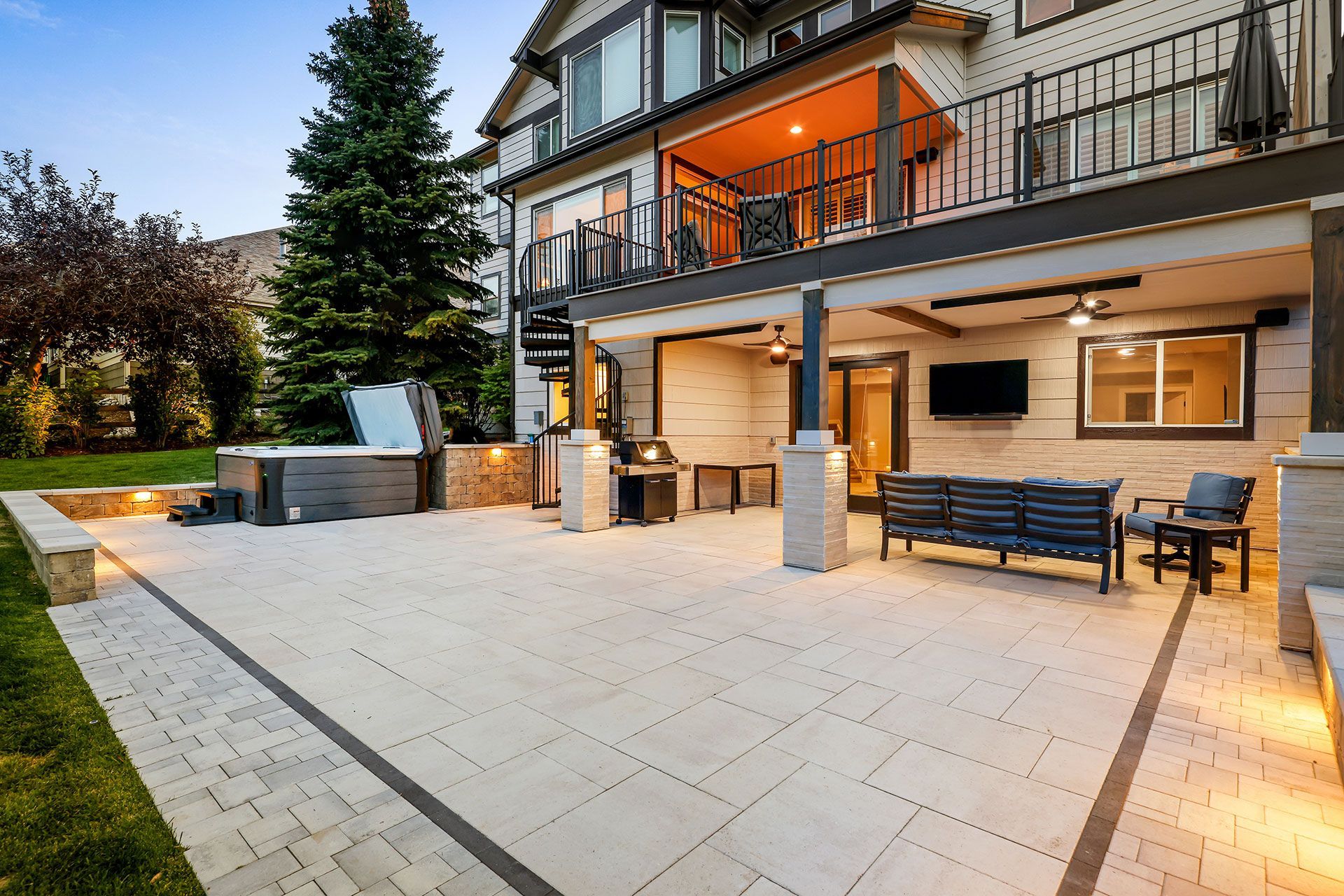 patio of a 3-storey house