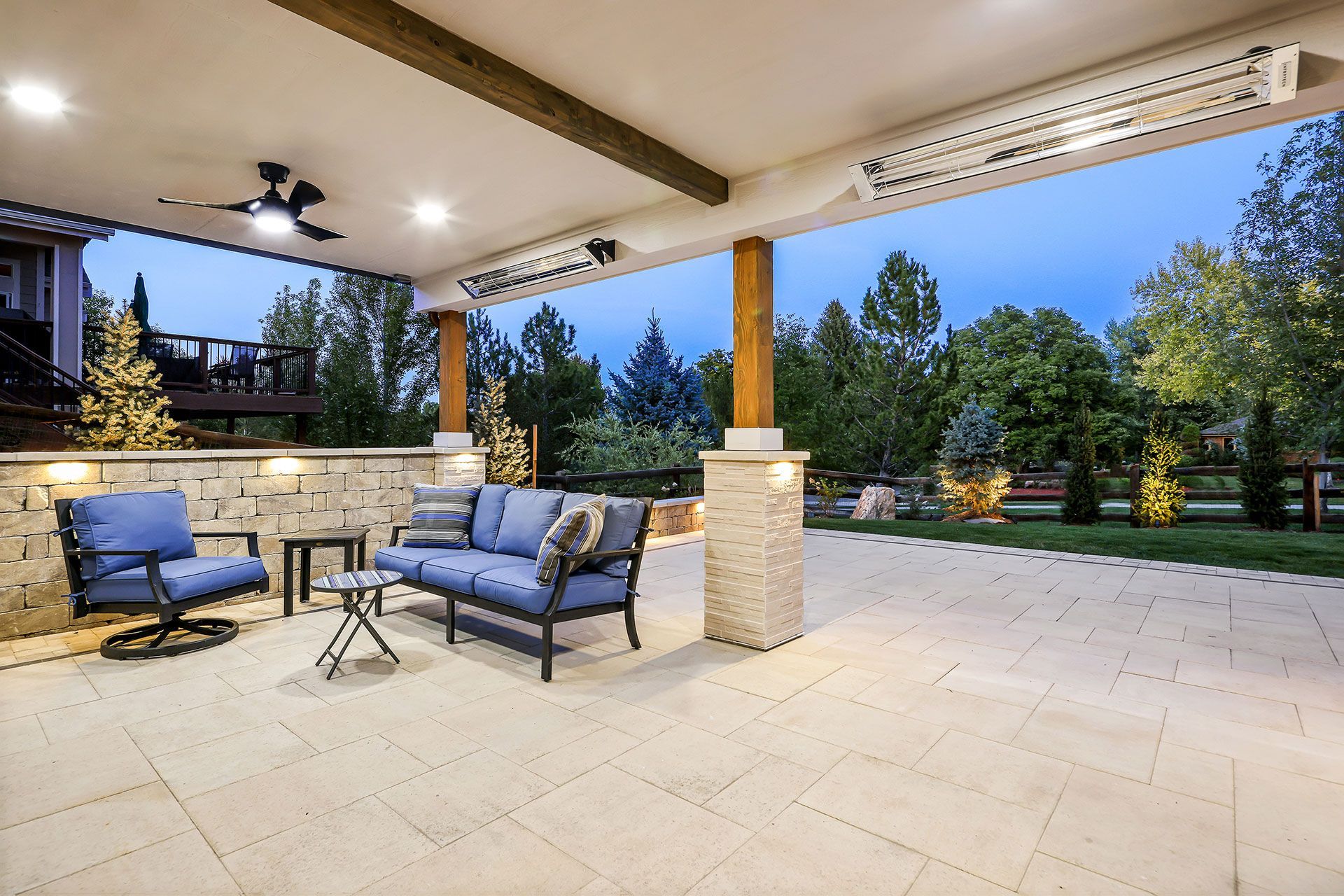 blue outdoor couches