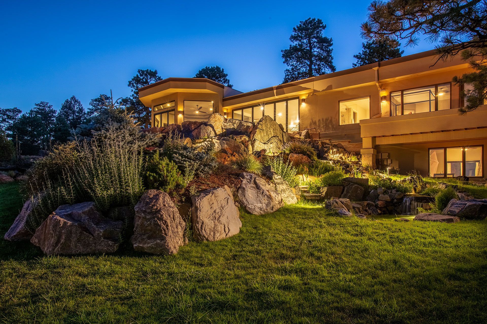 beautiful landscape at night