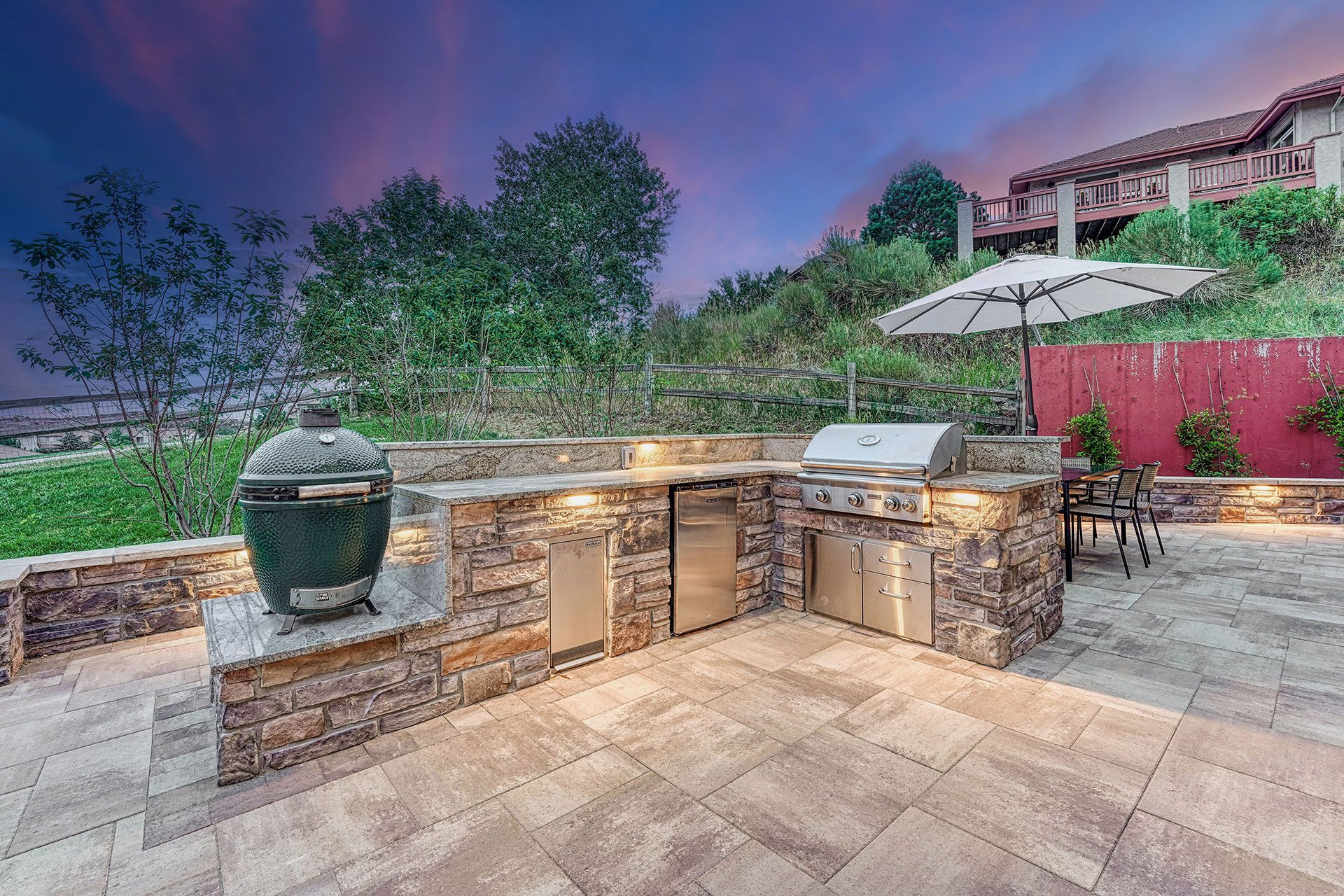 very open outdoor kitchen