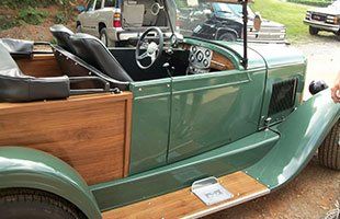 Vintage car upholstery