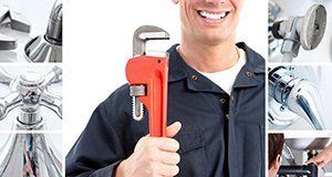 A plumber with wrench