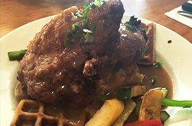 Fried chicken and waffles