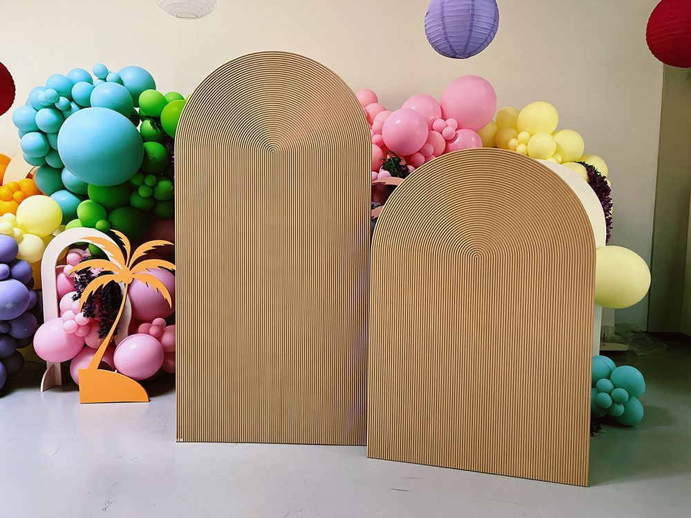 A room filled with lots of colorful balloons and decorations