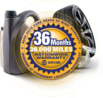 Napa auto care has a 36 month nationwide warranty