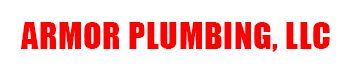 ARMOR PLUMBING, LLC in red block letters on white background.