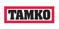 TAMKO logo in bold black letters inside a red rectangular border on a white background