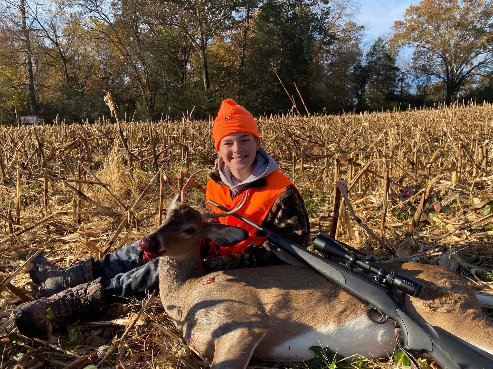 kid with an orange beanie