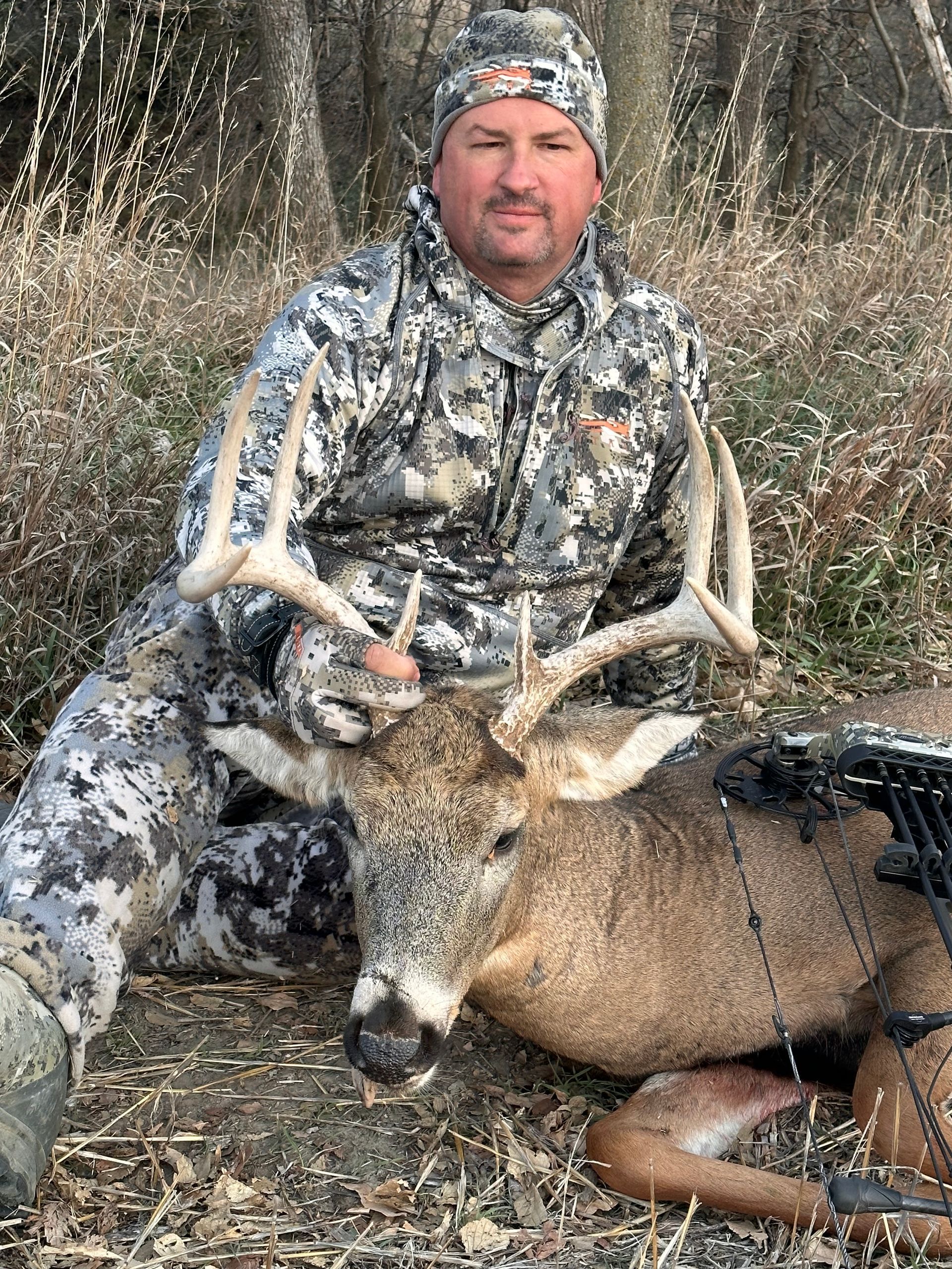 hunter with his trophy catch
