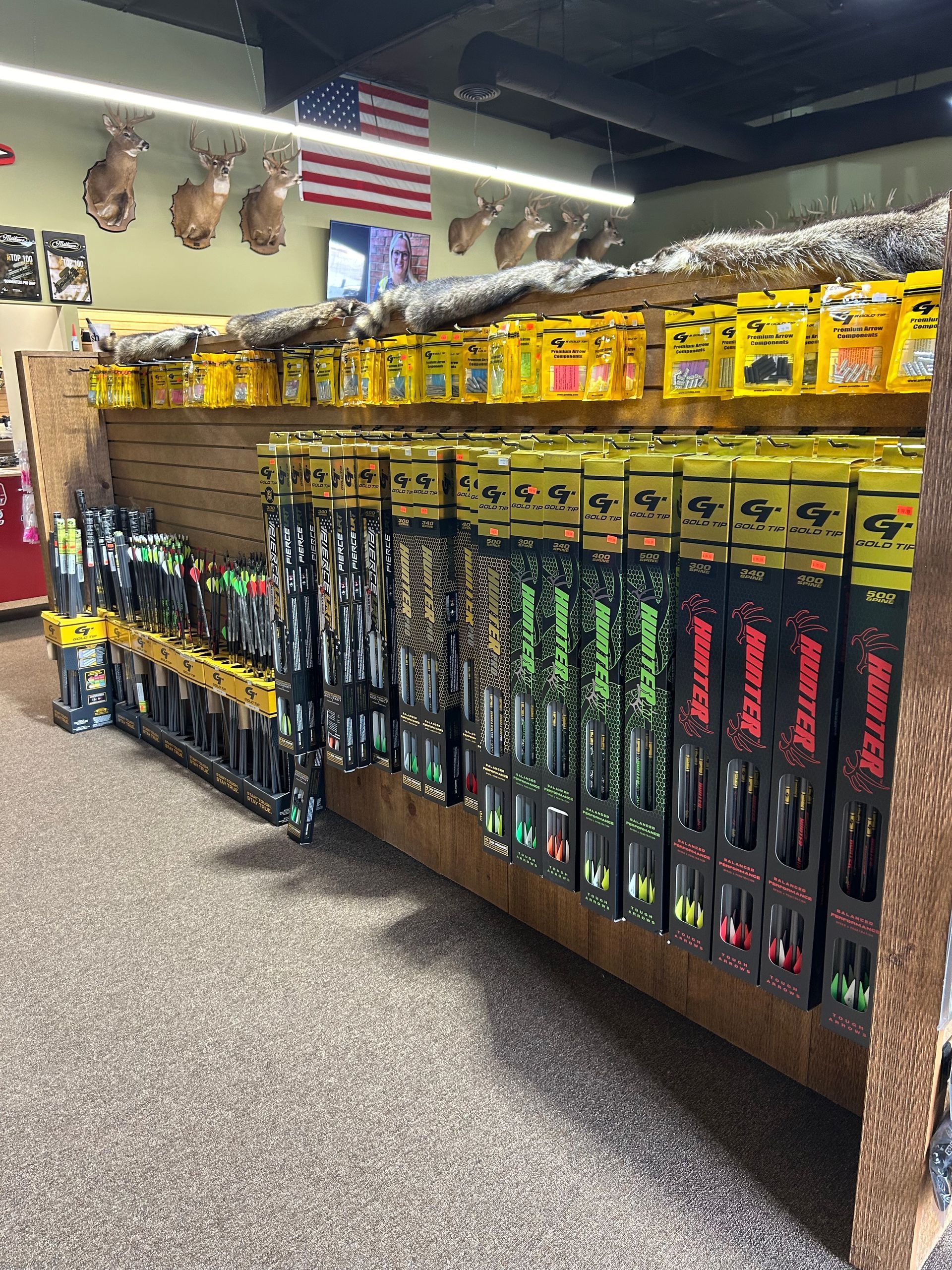 a store filled with lots of bows and arrows