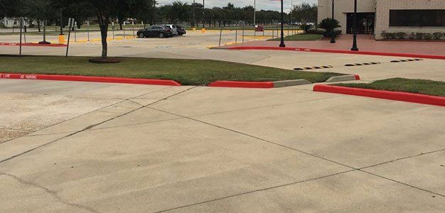 concrete parking lot
