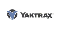 Yaktrax logo: blue and gray emblem with a 