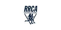 Logo of RRCA (Road Runners Club of America) with two runners inside a triangle.