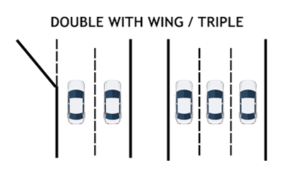 Triple-land or Y-Double Driveway