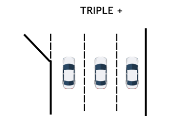 Y-Triple driveway or larger