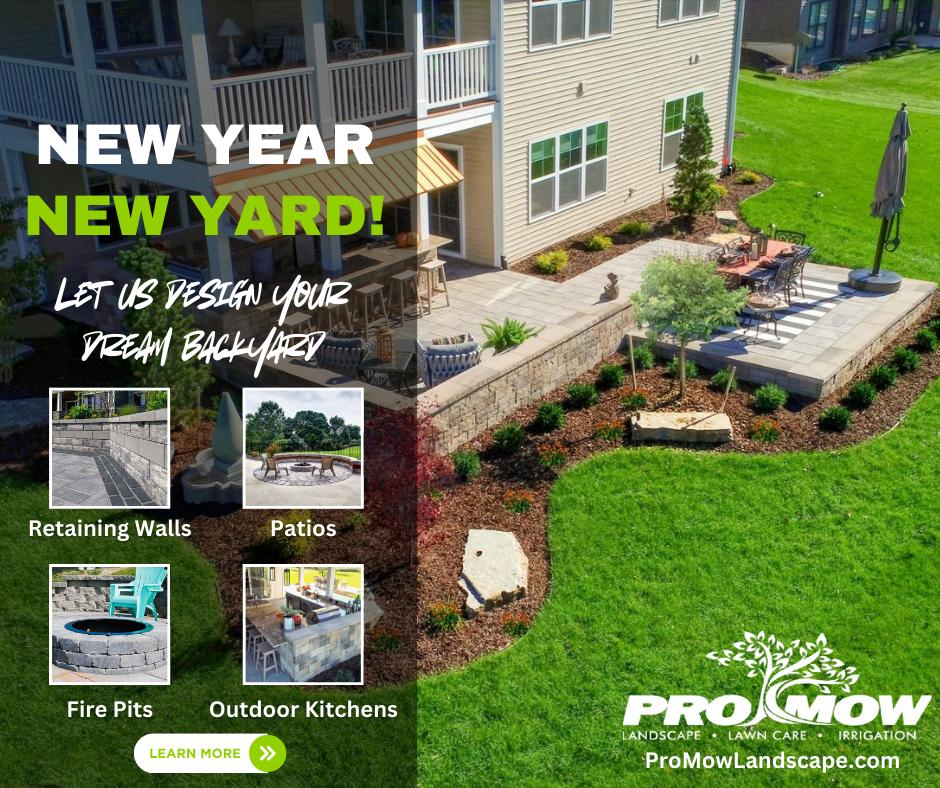 An advertisement for a new year 's new yard