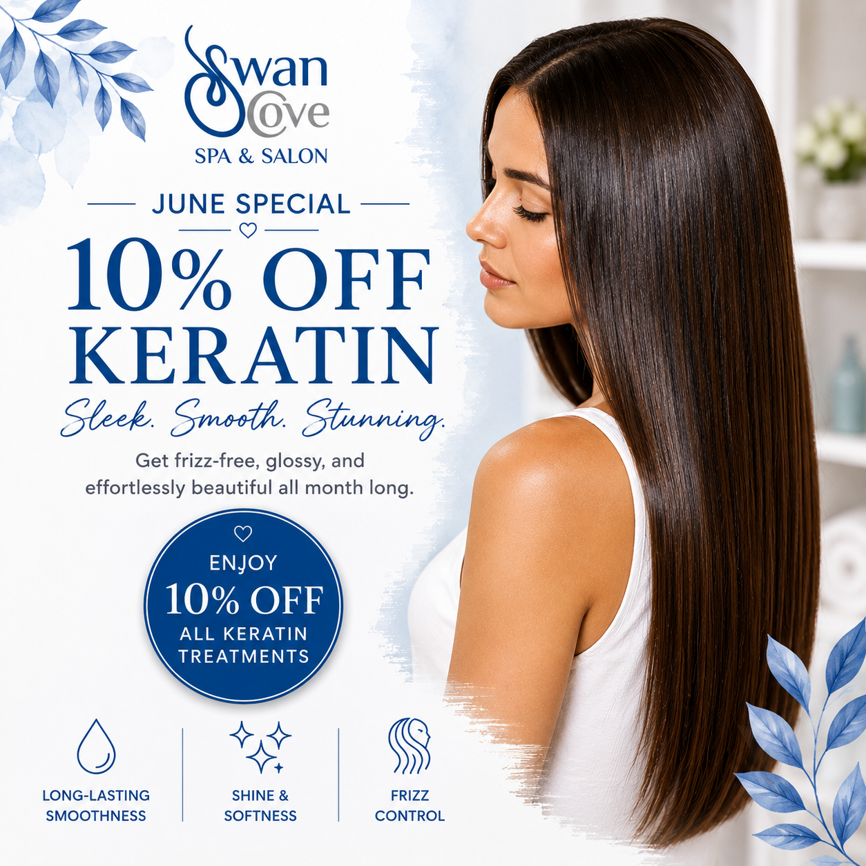 Promotional poster: Buy 2 full-size hair products in October and get a travel product free. Brands include GK, Aveda, and Kevin Murphy.