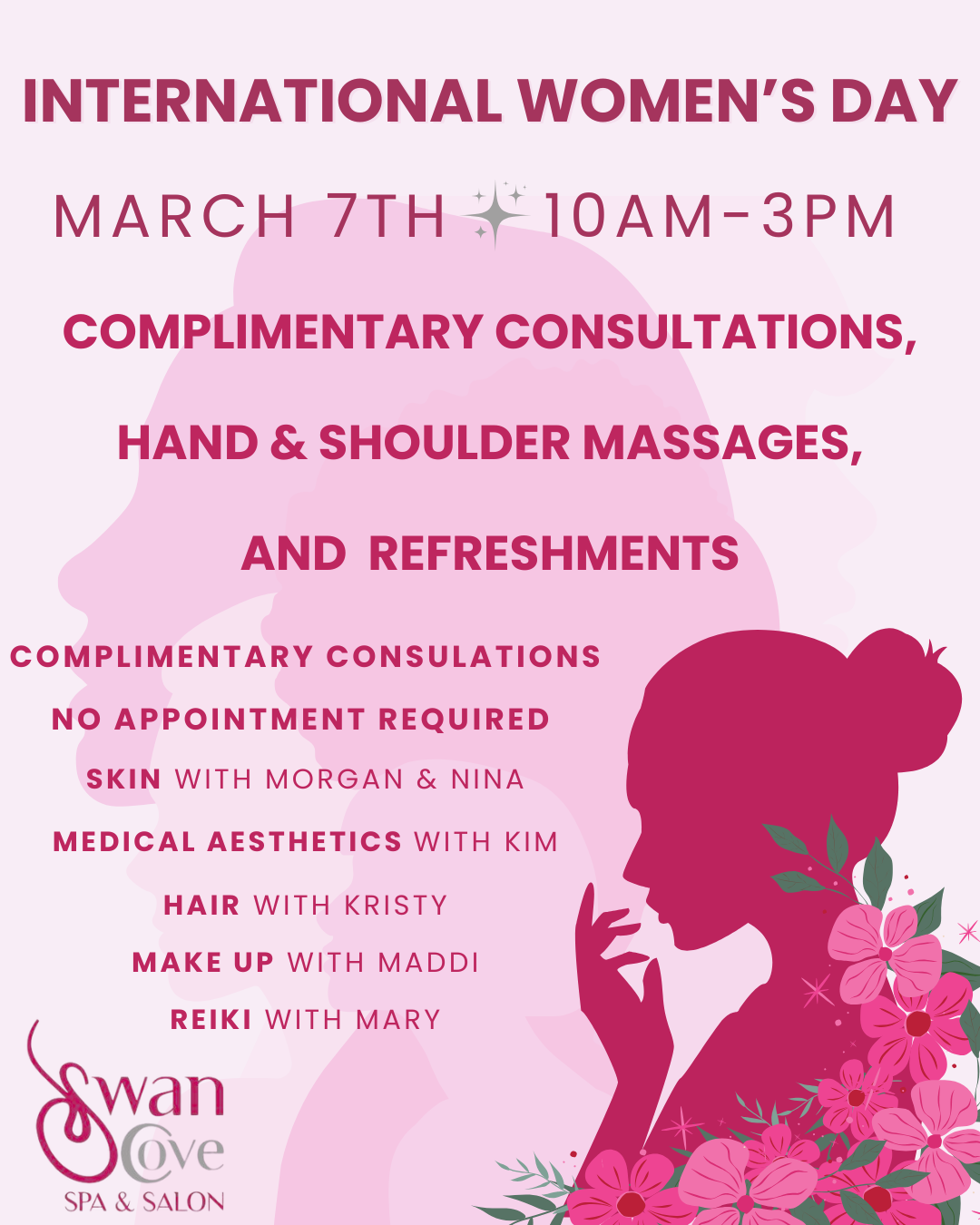 Swan Cove Spa & Salon October fall scent, vanilla, wild plum, with flower, plum branch.