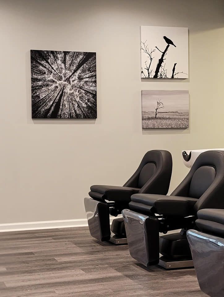 shampoo area of the salon