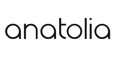 The word Anatolia in black font.