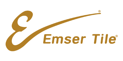 Emser Tile logo with a stylized gold text