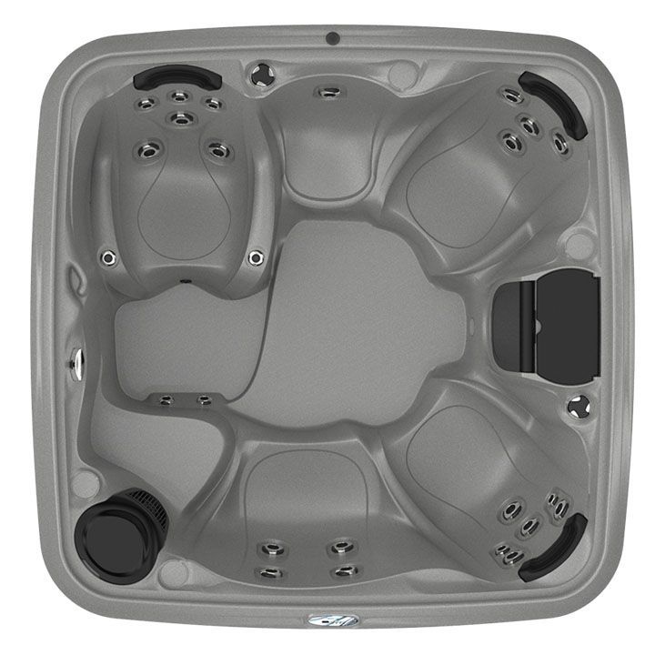 An aerial view of a hot tub on a white background