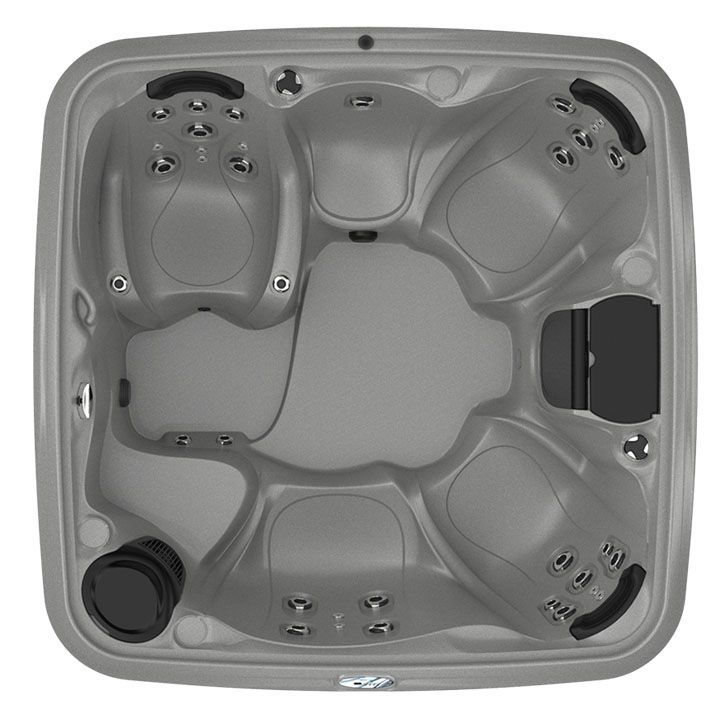 An aerial view of a hot tub on a white background