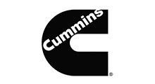 The black Cummins logo on a white background, featuring the company name inside a stylized letter C.