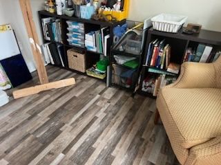 room with a wooden floor