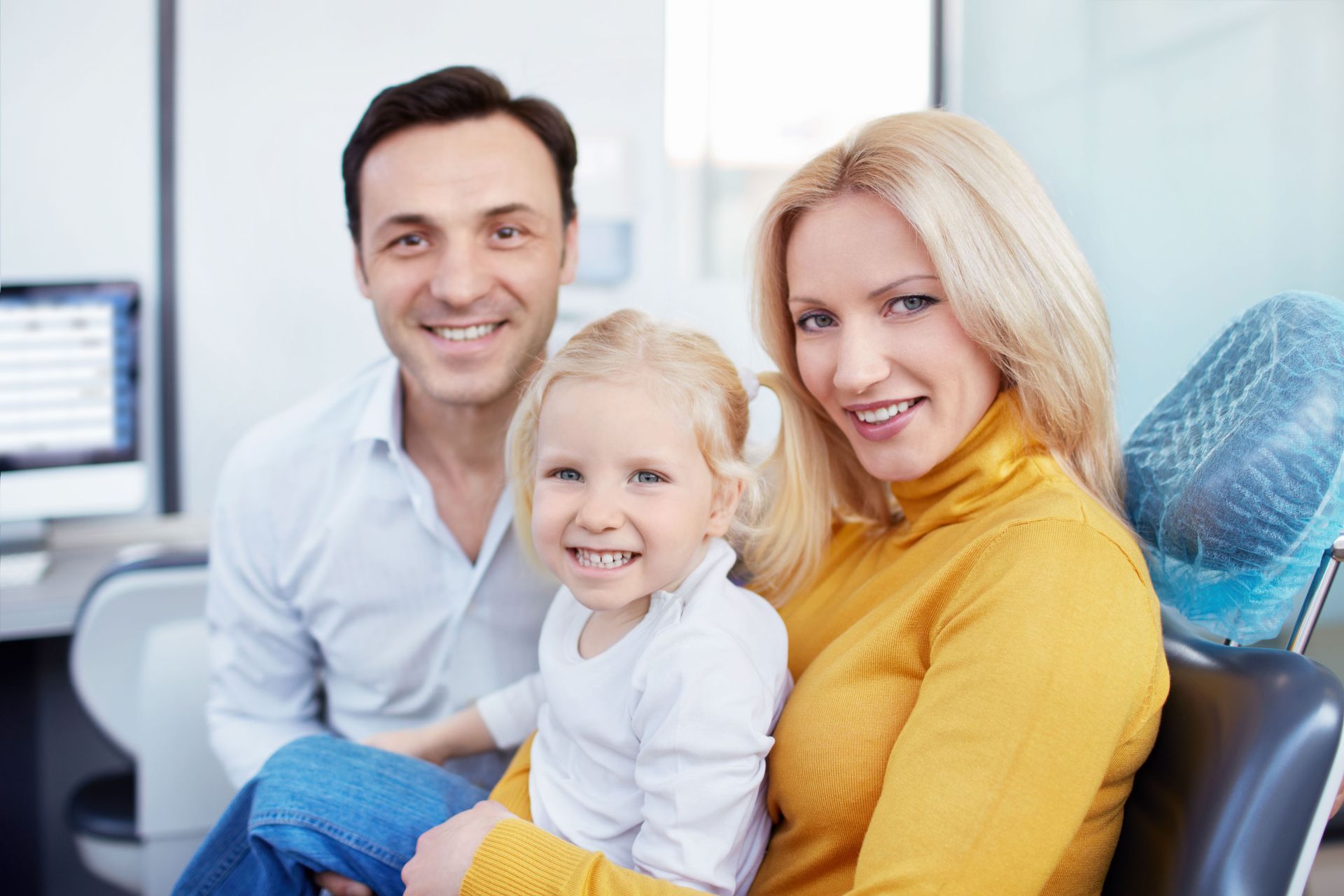 A family at the dentists
