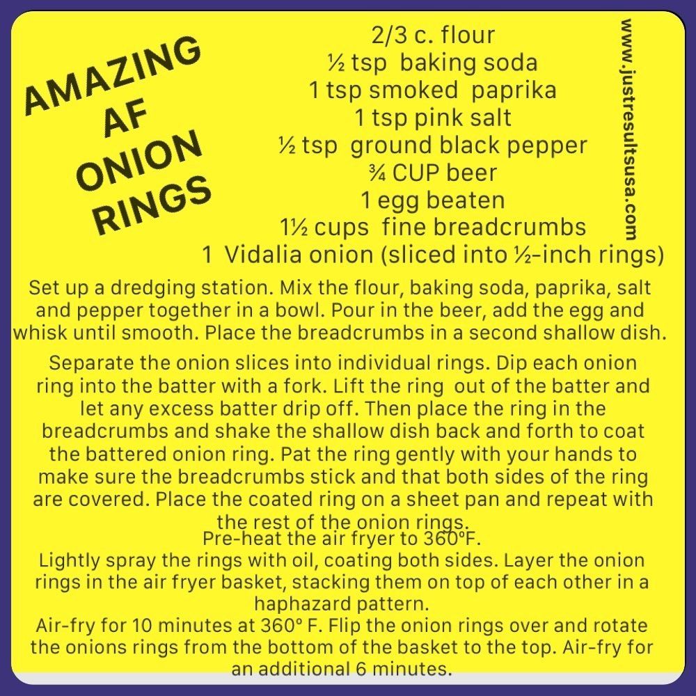 A recipe for amazing onion rings includes smoked paprika and pink salt