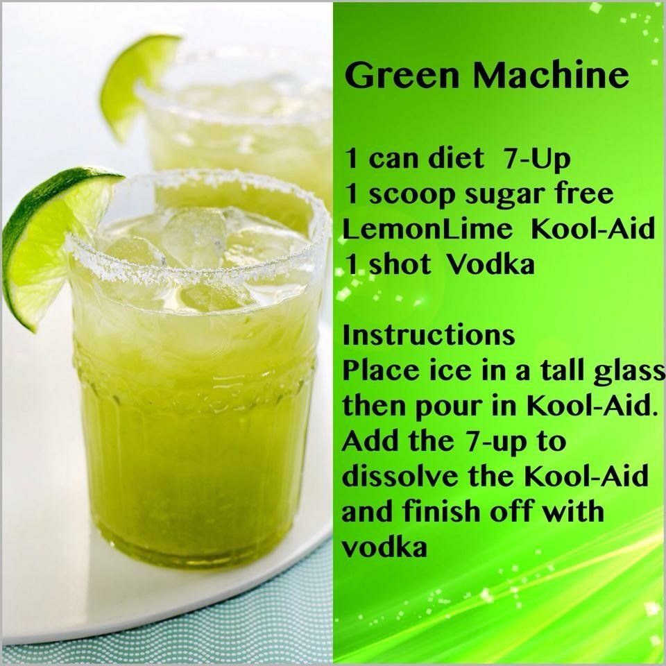 A recipe for a drink called green machine