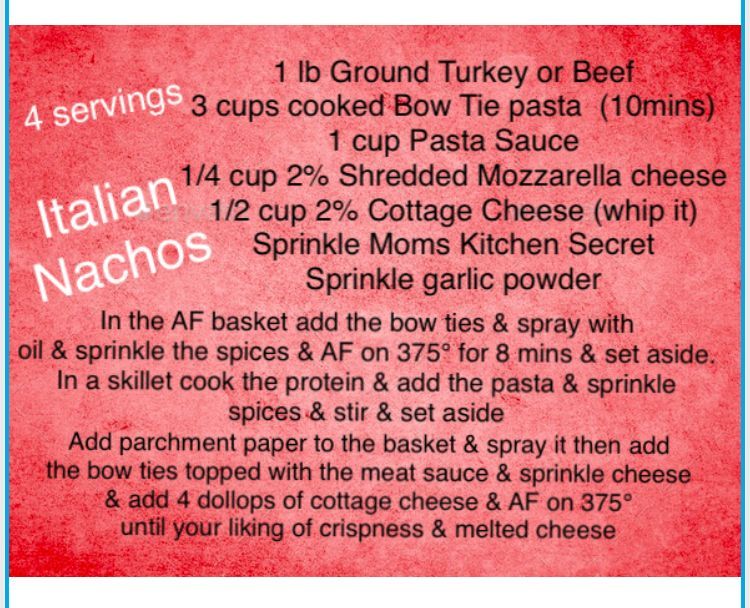 A recipe for italian nachos includes 1 lb ground turkey or beef