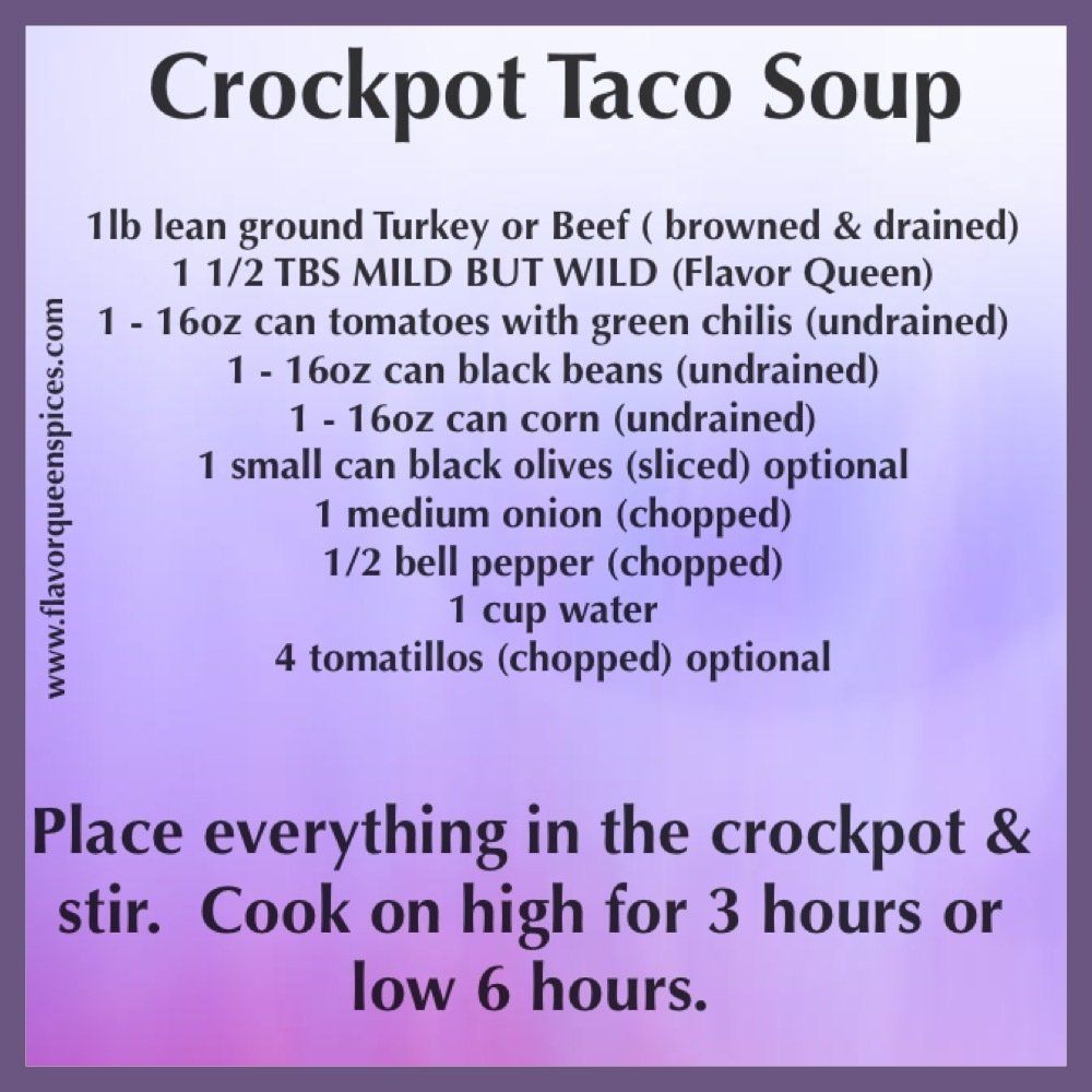 Crockpot Taco Soup Recipe