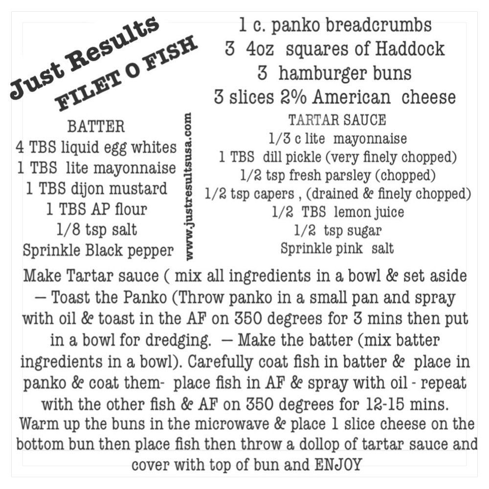 A recipe for filet o fish includes panko breadcrumbs and hamburger buns