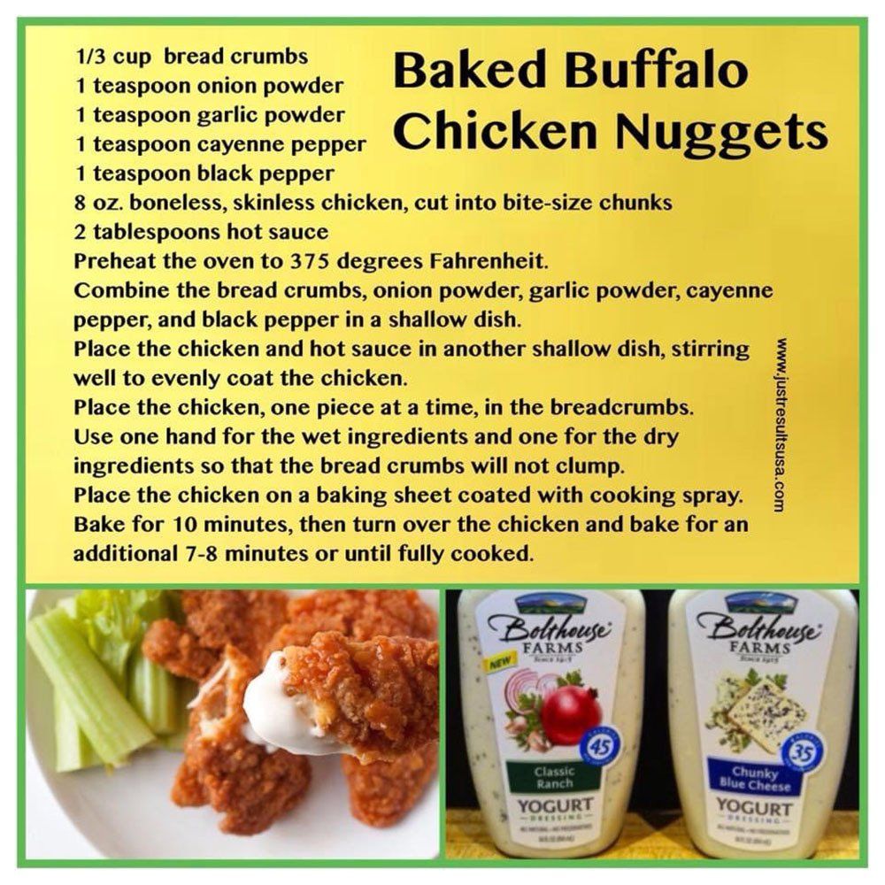 Baked Buffalo Chicken Nuggets recipe