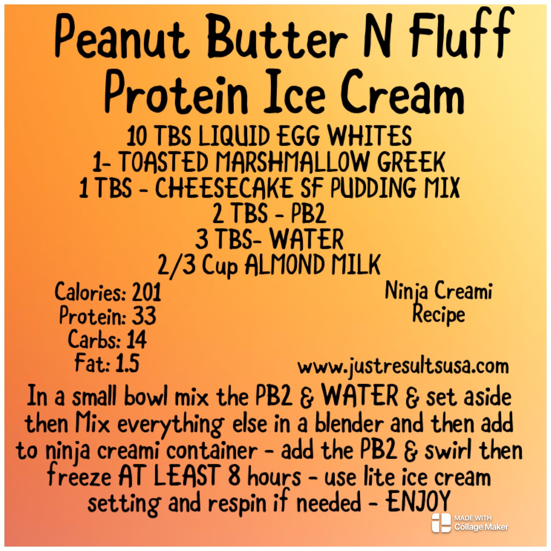 Peanut Butter N Fluff Protein Ice Cream