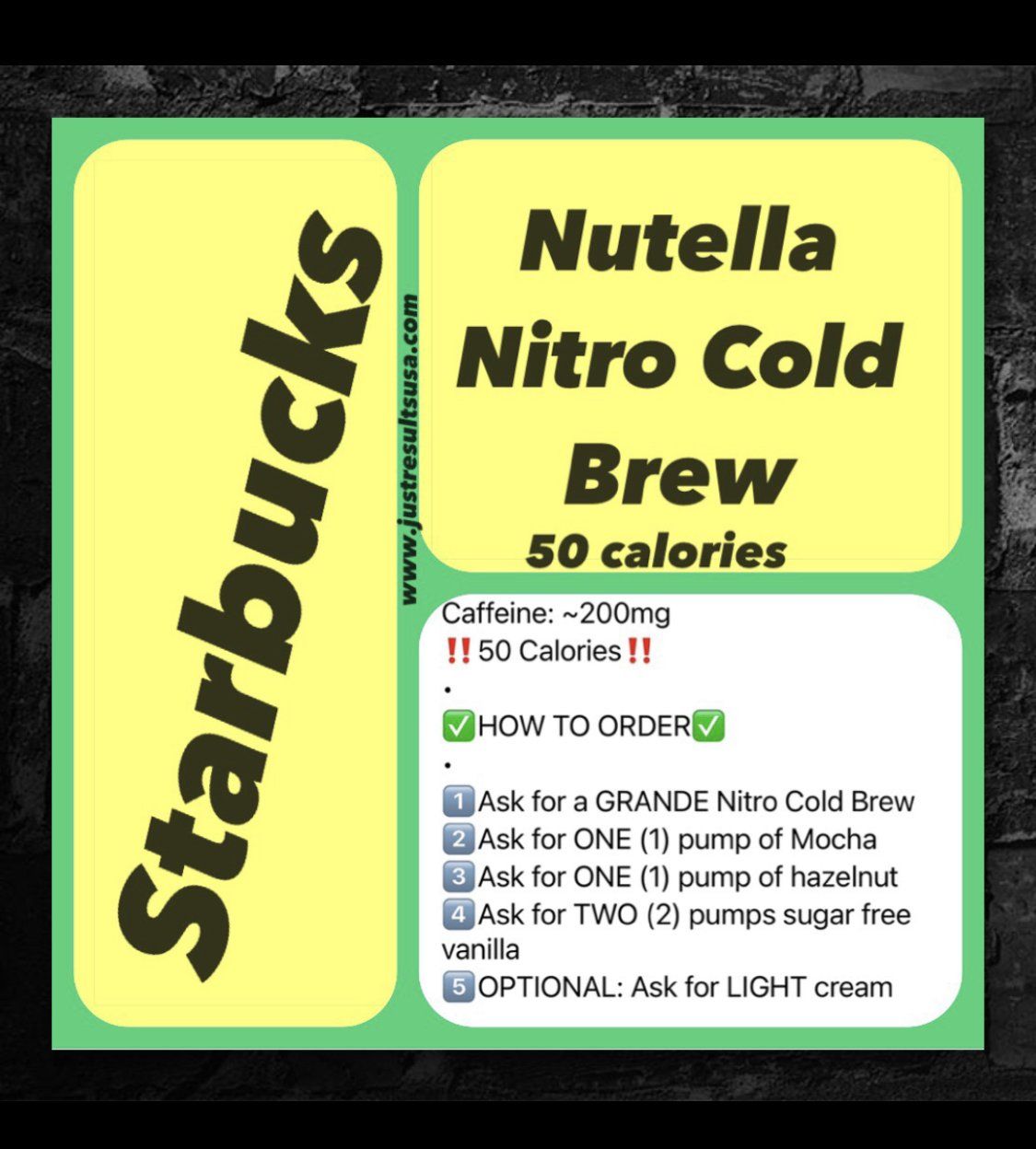 A starbucks recipe for nutella nitro cold brew