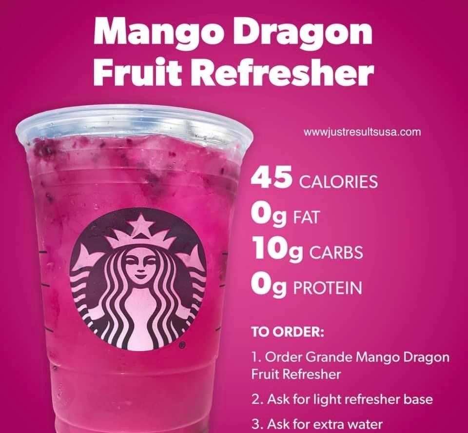 Mango dragon fruit refresher