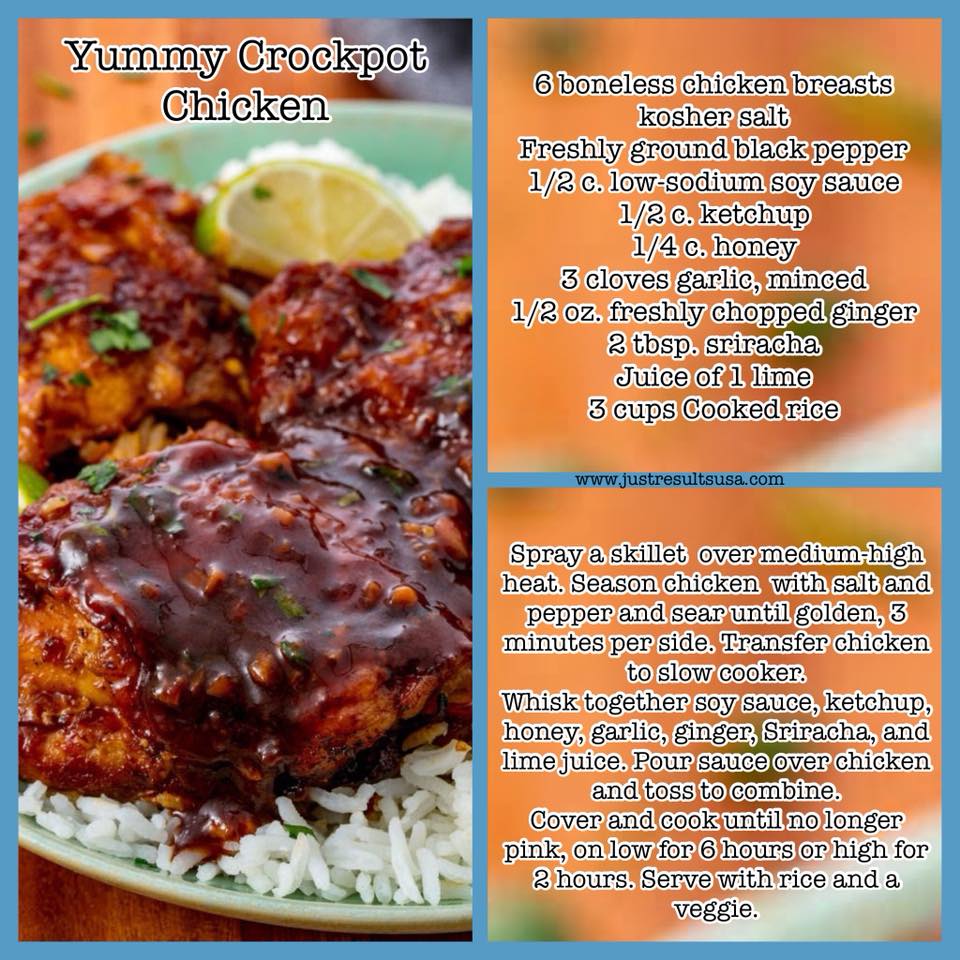 A recipe for yummy crockpot chicken with rice