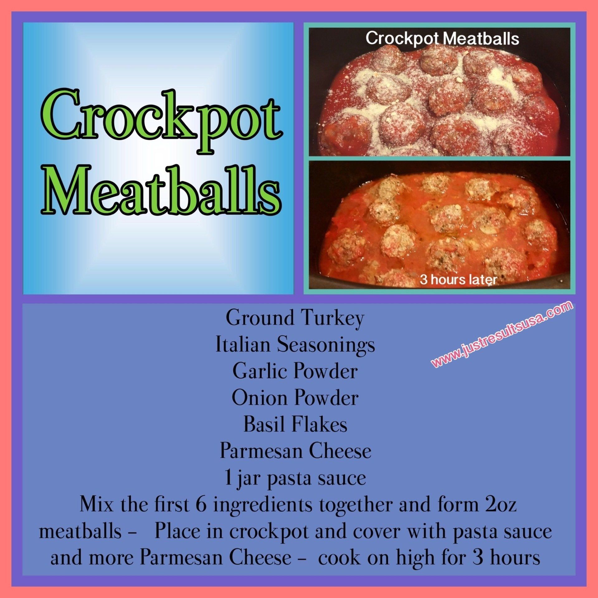 A recipe for crockpot meatballs with ground turkey and italian seasonings