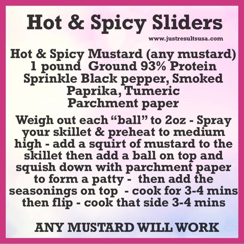 A recipe for hot and spicy mustard sliders