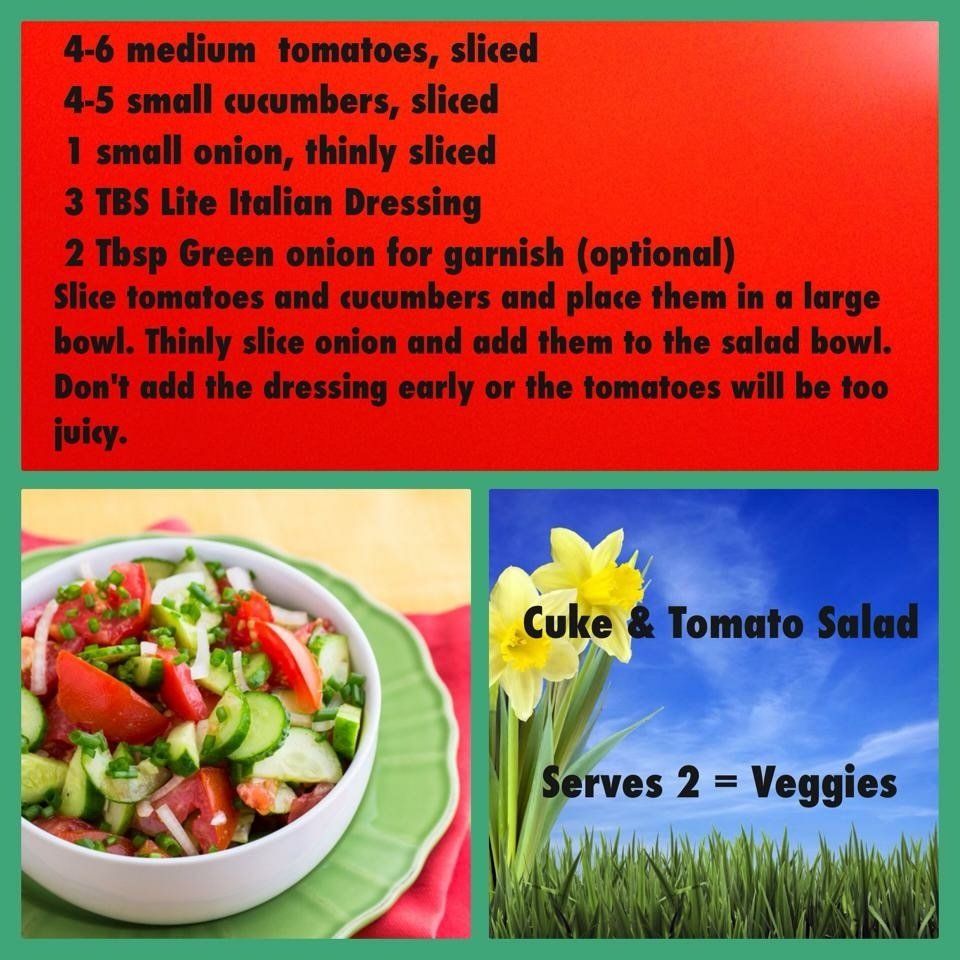 A recipe for a cuke and tomato salad