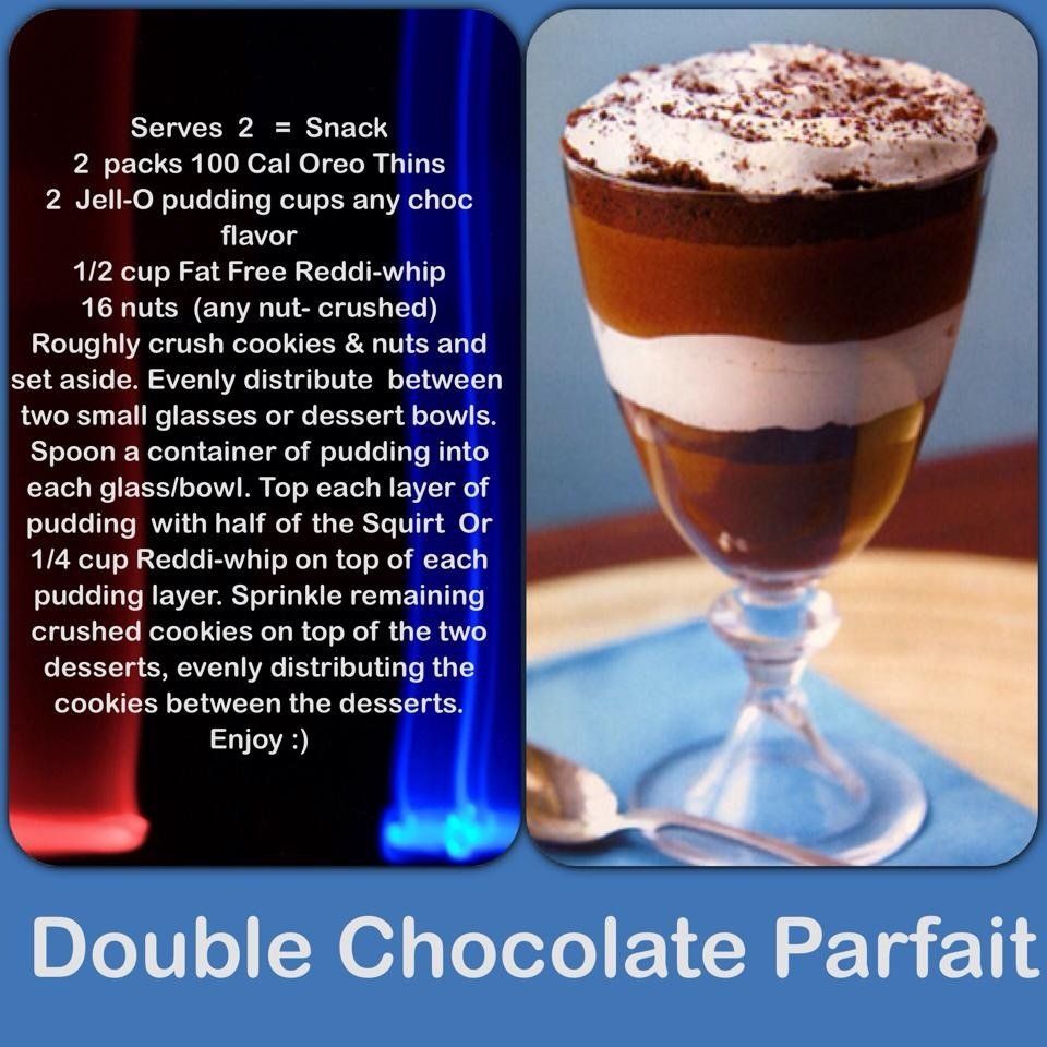 A recipe for a dessert called double chocolate parfait